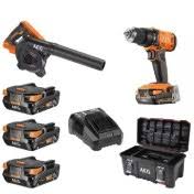 دریل پیچ گوشتی شارژی دو سرعته 18 ولت آاگ BSB18G4-202TBLK3 AEG