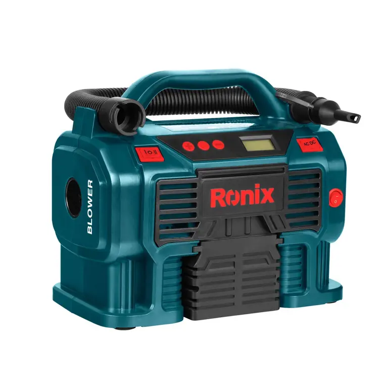 مینی کمپرسور باد سه کاره دیجیتال فندکی و برق شهری با کیف رونیکس RH-4261B Ronix