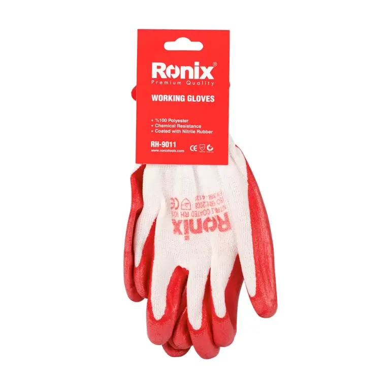 دستکش ایمنی نیتریل سری ایران رونیکس Ronix