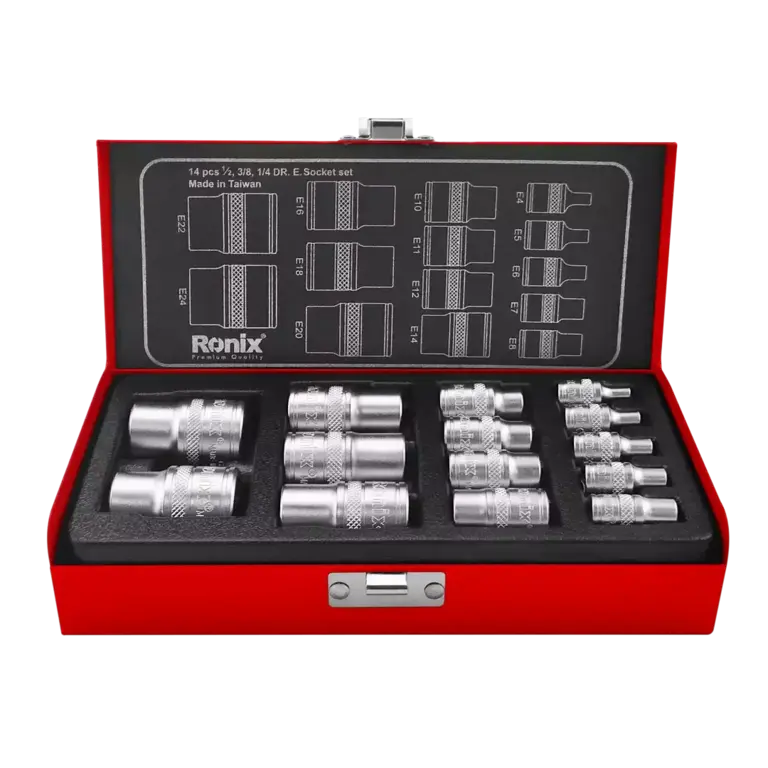 جعبه بکس ترکیبی 14 پارچه E رونیکس RH-2695 Ronix