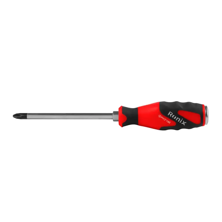 پیچ گوشتی تکی دسته TPR ضربه خور 1×150 چهارسو رونیکس RH-2959 Ronix